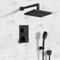 Matte Black Thermostatic Shower System with 8